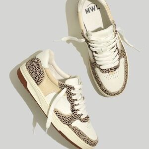 Madewell MWL Court Sneakers Shoes Spotted Calf Hair Size 8